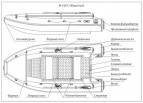 Надувная лодка Фрегат M-430 F серая